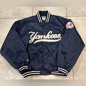 New York Yankees majestic satin bomber jacket 3XL authentic
